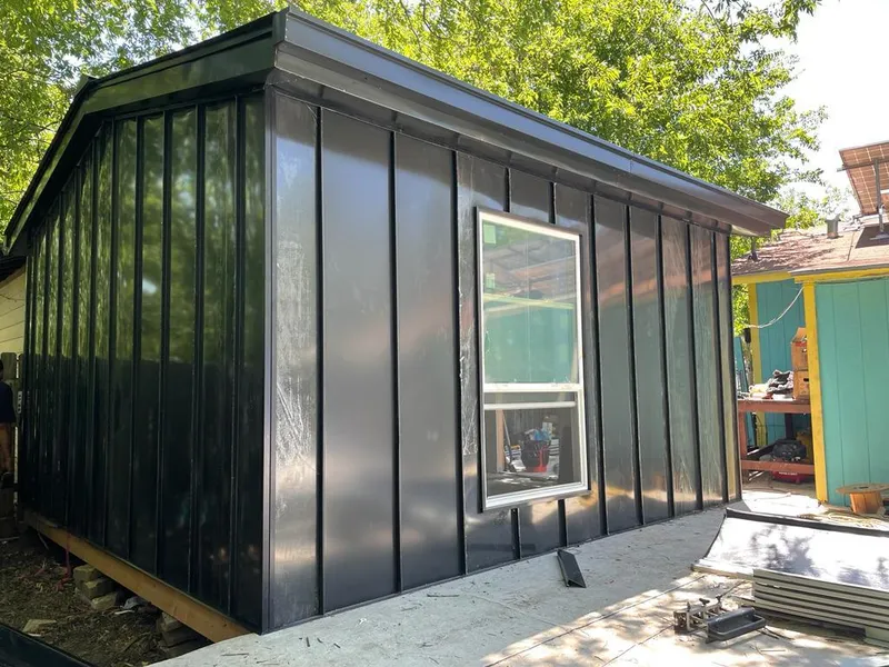 Black standing seam metal wall panels for Metal Roof Installation in Kaufman